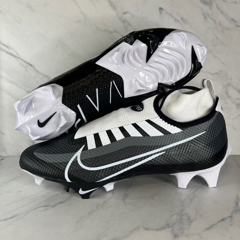 Men's Nike Vapor Edge Pro 360 Black White Football Cleats DQ3670-001 Size